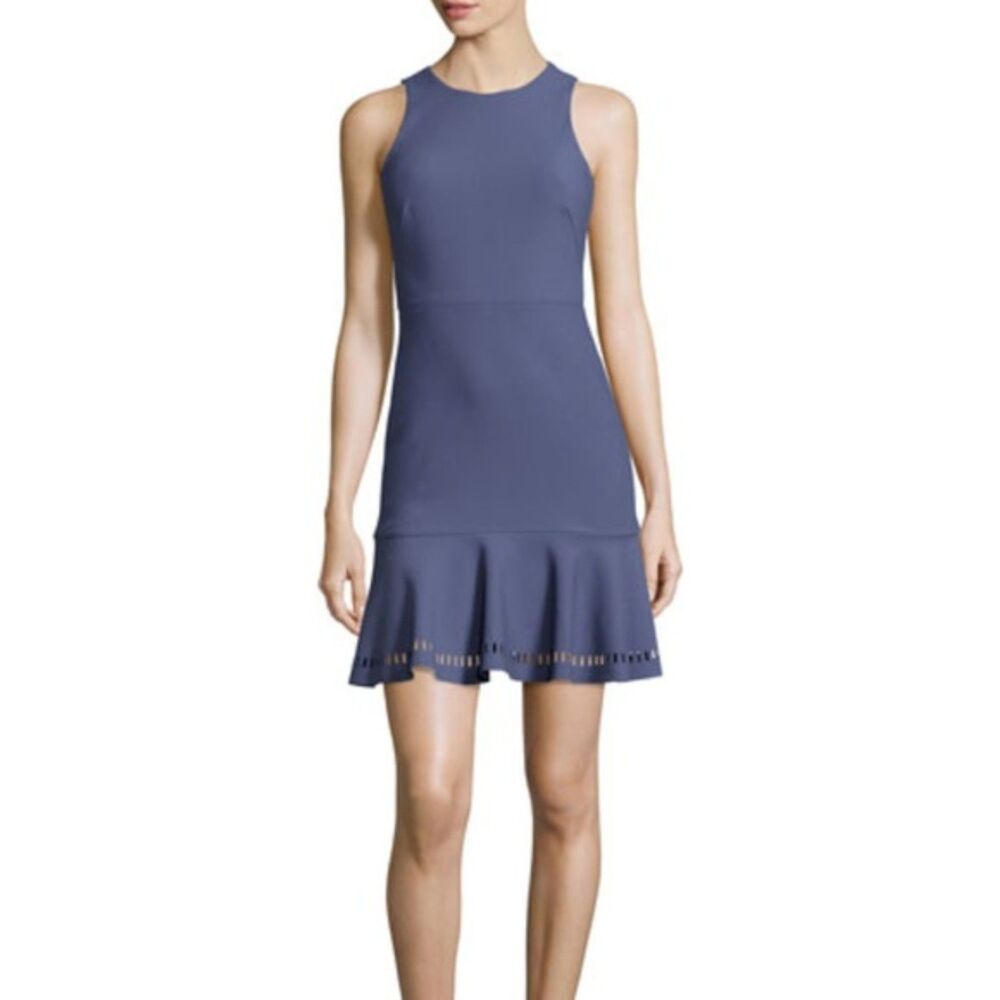 Elizabeth And James Dress Womens Size 2 Dusty Blue Fit Flare Sleeveless Hadley